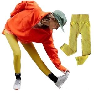 FREE PEOPLE Movement 7/8 Happiness Runs Leggings in Sparkling Citrus xs/s